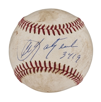 1982 Carl Yastrzemski Signed Official Lee Mac Phail Game Used American League Baseball (PSA/MEARS)
